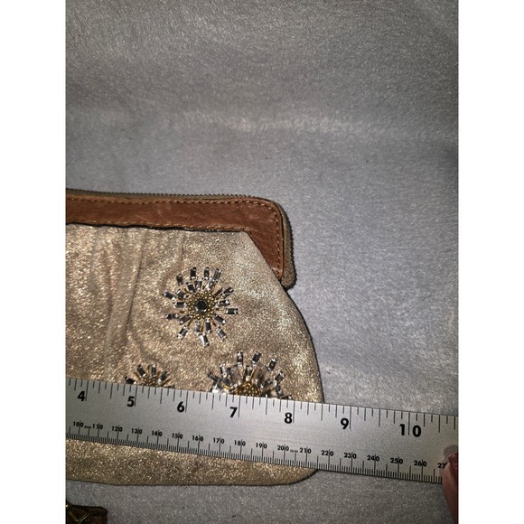 Fossil Sparkly Embellished Wristlet and Coin Purse Tan - Picture 8 of 9